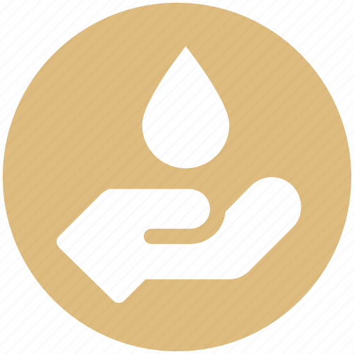 Ecology, hand, purified water, rain water, save water, water drops, water saving icon - Download on Iconfinder
