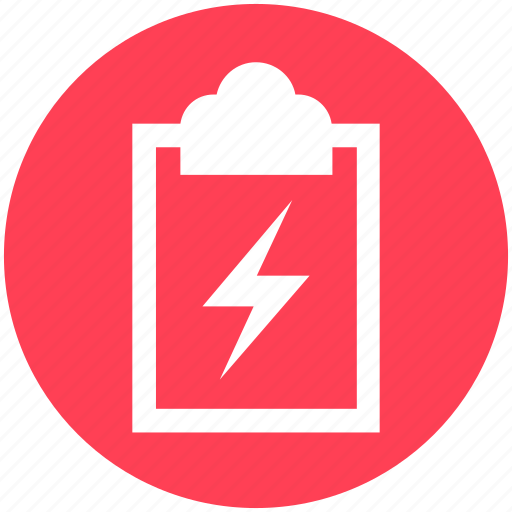 Clipboard, electric, energy, green, power, thunder icon - Download on Iconfinder