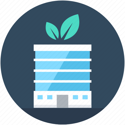 Building, ecology center, factory, leaf, recycling center icon - Download on Iconfinder