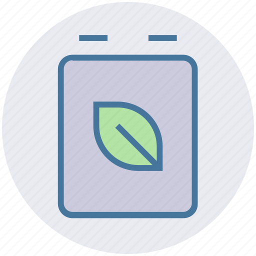 Battery, ecology, electric battery, leaf, nature icon - Download on Iconfinder