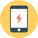 flash sign, mobile, smartphone, technology, thunder