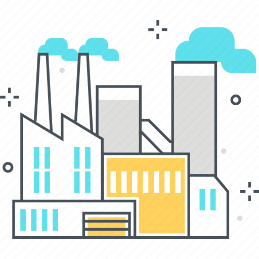 Business, energy, factory, plant, pollution, power plant, production icon - Download on Iconfinder