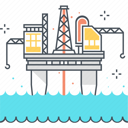 Energy, fossil, ocean, offshore, oil, platform, rig icon - Download on Iconfinder
