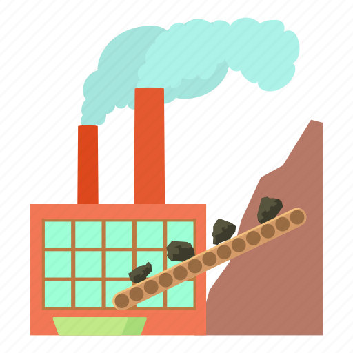 Cartoon, coal, energy, factory, plant, power, station icon - Download on Iconfinder