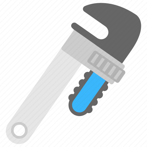 Adjustable wrench, garage tool, heavy-duty wrench, pipe wrench, plumbing instrument icon - Download on Iconfinder