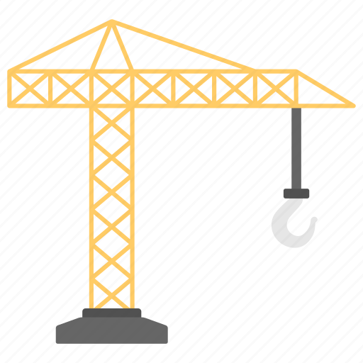 Construction crane, crane machine, heavy machinery, industrial crane, tower crane icon - Download on Iconfinder