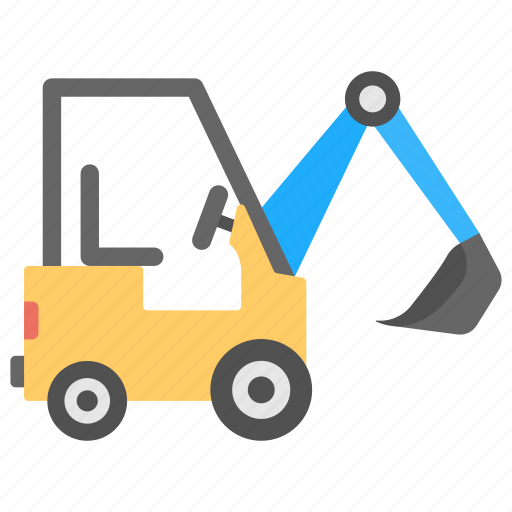 Bulldozer, construction vehicle, heavy machinery, industrial transport, wheeled excavator icon - Download on Iconfinder