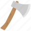 axe, forestry tool, hatchet, wood chopper, woodcutter 