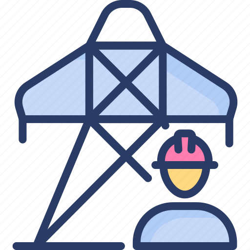 Electric, electricity, engineering, factory, high, pole, voltage icon - Download on Iconfinder