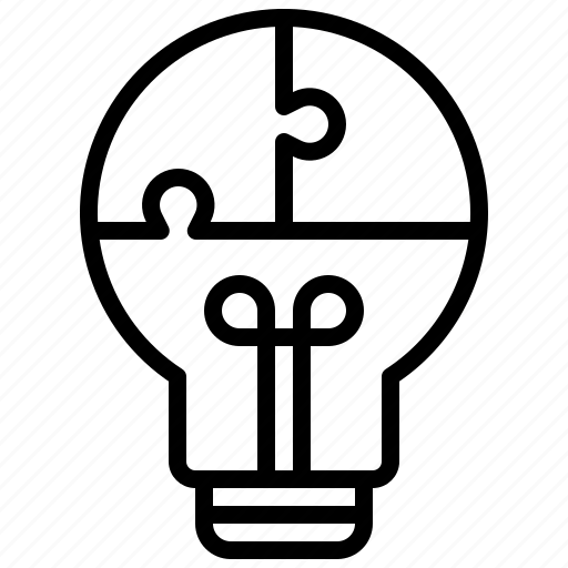 Solving, combination, solution, puzzle, light, bulb, idea icon - Download on Iconfinder