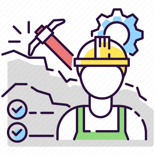 Excavation, mineral extraction, mining engineer, mining engineer icon icon - Download on Iconfinder