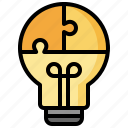 solving, combination, solution, puzzle, light, bulb, idea, invention
