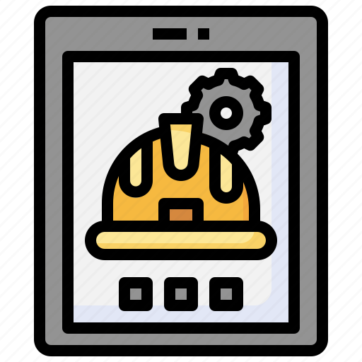 Tablet, engineer, engineering, construction, cellphone, mobile icon - Download on Iconfinder