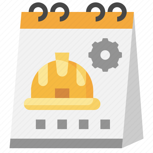 Date, administration, construction, time, engineering, schedule, helmet icon - Download on Iconfinder