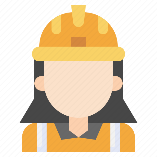 Engineer, industry, worker, job, woman, construction, professions icon - Download on Iconfinder