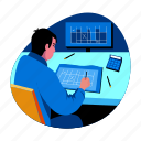 calculation, engineer, expert, professional, studying