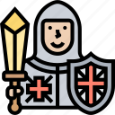 knight, crusader, medieval, battle, armor
