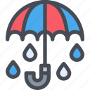 forecast, rain, umbrella, weather