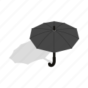 design, handle, isometric, meteorology, protection, rain, umbrella