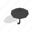 design, handle, isometric, meteorology, protection, rain, umbrella 