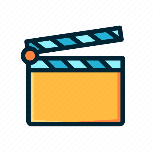 Clap, clapper board, cut, entertaiment, filled, movie icon - Download on Iconfinder