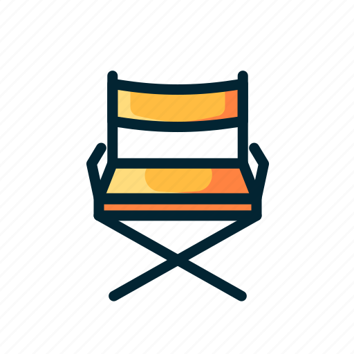 Chair, director, entertaiment, filled, furniture, movie icon - Download on Iconfinder