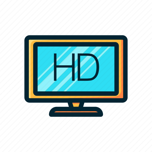 Electronics, entertaiment, filled, film, hd tv, movie icon - Download on Iconfinder