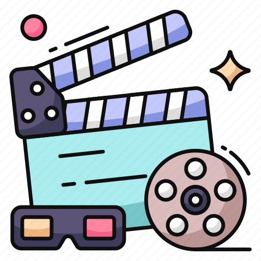 Clapperboard, clapper stick, movie board, multimedia board, clapstick icon - Download on Iconfinder