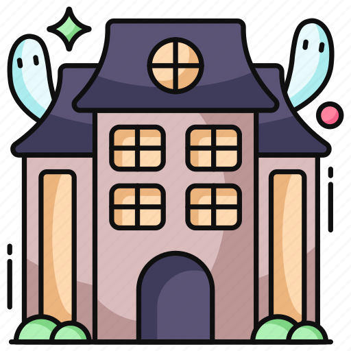Haunted house, castle, building, architecture, scary house icon - Download on Iconfinder