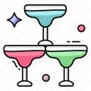 juice glasses, drinks, beverages, refreshments, cocktails