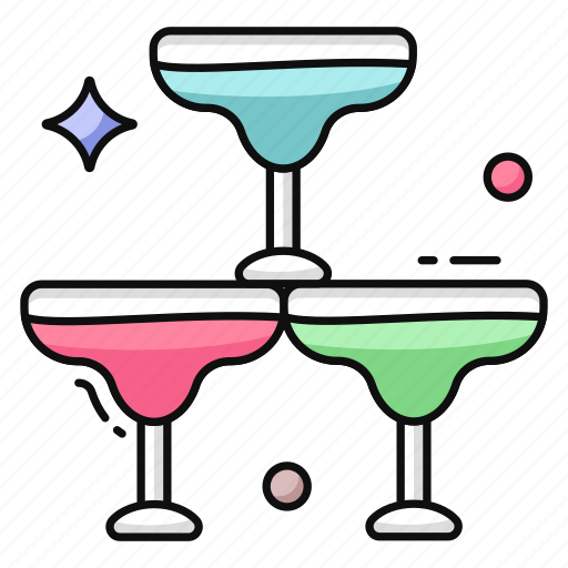 Juice glasses, drinks, beverages, refreshments, cocktails icon - Download on Iconfinder