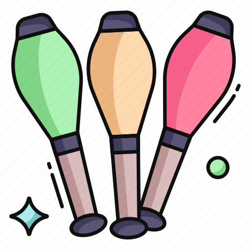 Juggling pins, juggling sticks, juggling equipment, juggling tools, juggling instrument icon - Download on Iconfinder