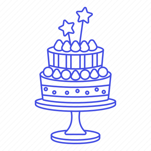 Strawberry, cake, wand, stand, entertainment, celebration, birthday icon - Download on Iconfinder