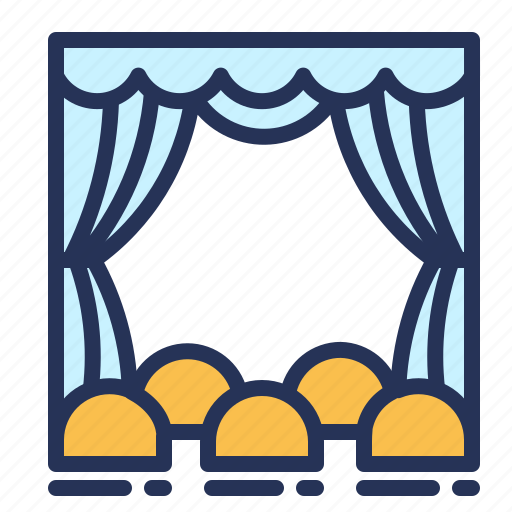 Curtain, hall, seat, theater icon - Download on Iconfinder