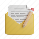 writing, letter, front, email, mail, message, pencil, envelope, write 