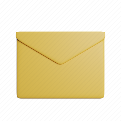 Envelope, front, letter, email, mail, message 3D illustration - Download on Iconfinder