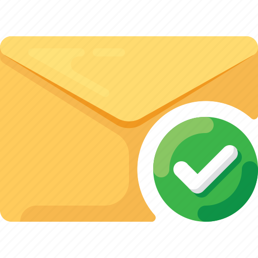Check, done, email, envelope, mail icon - Download on Iconfinder