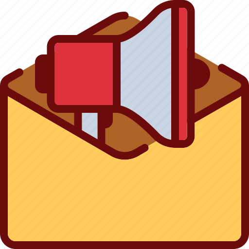Email, envelope, letter, marketing, megaphone, promotion icon - Download on Iconfinder