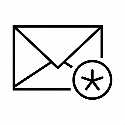 Asterisk, e-mail, email, envelope, mark icon - Download on Iconfinder