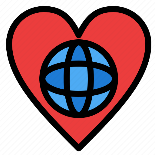 Ecology, environment, heart, like, world icon - Download on Iconfinder