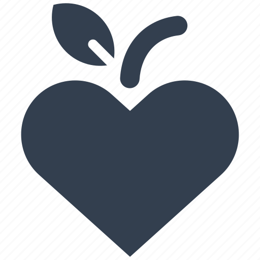 Heart, concept, leaf, apple, eco, fruit, environment icon - Download on Iconfinder