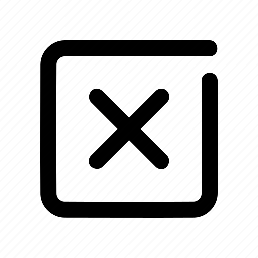 Cross, delete, remove, square, close icon - Download on Iconfinder