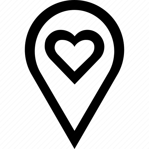 Heart, valentine, love, location, romantic icon - Download on Iconfinder