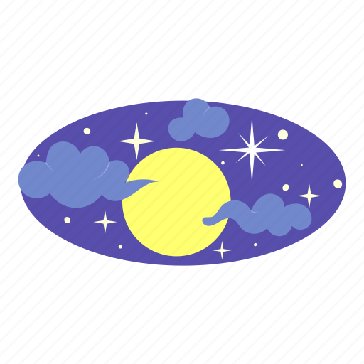 Abstract, cartoon, full, moon, silhouette, sky, tree icon - Download on Iconfinder