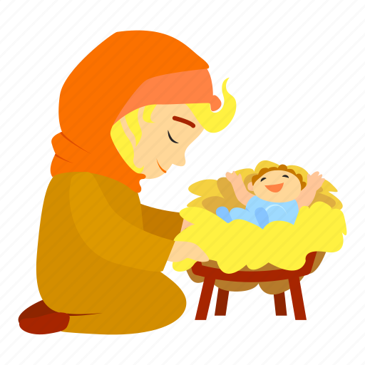 Baby, birth, cartoon, christmas, family, hand, jesus icon - Download on Iconfinder