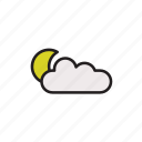 cloud, forecast, moon, weather 