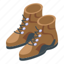 hike, boots, isometric