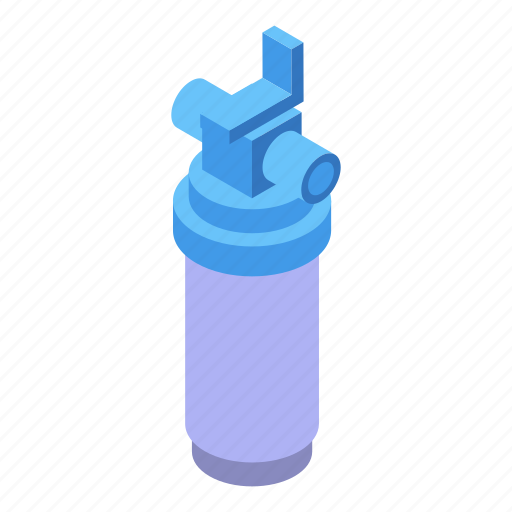 Water, purification, cylinder, isometric icon - Download on Iconfinder