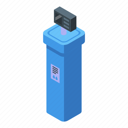 Water, purification, wall, isometric icon - Download on Iconfinder
