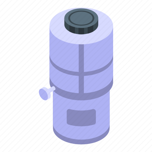 Water, purification, plastic, tank, isometric icon - Download on Iconfinder